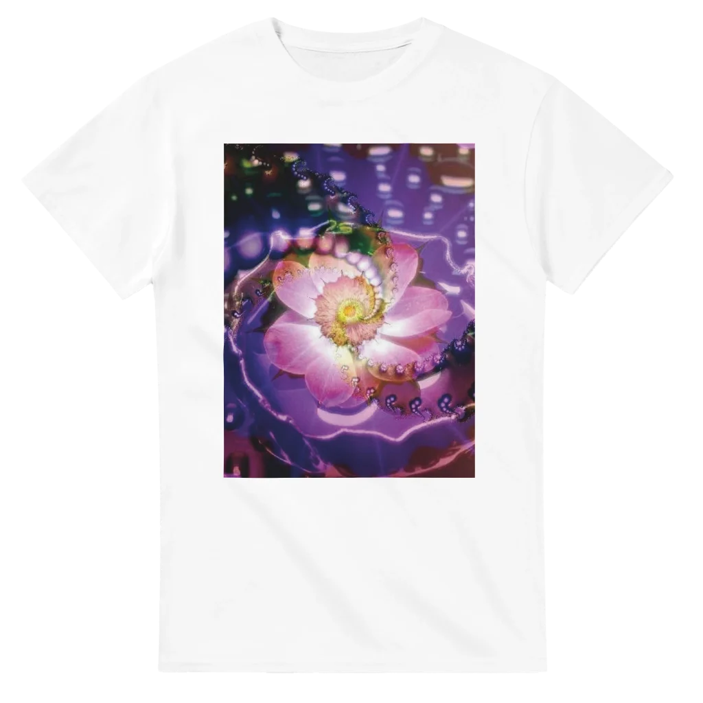 vibrant flower Heavyweight Unisex Crewneck T-shirt | Gildan® 5000 tshirt art print - Poster
