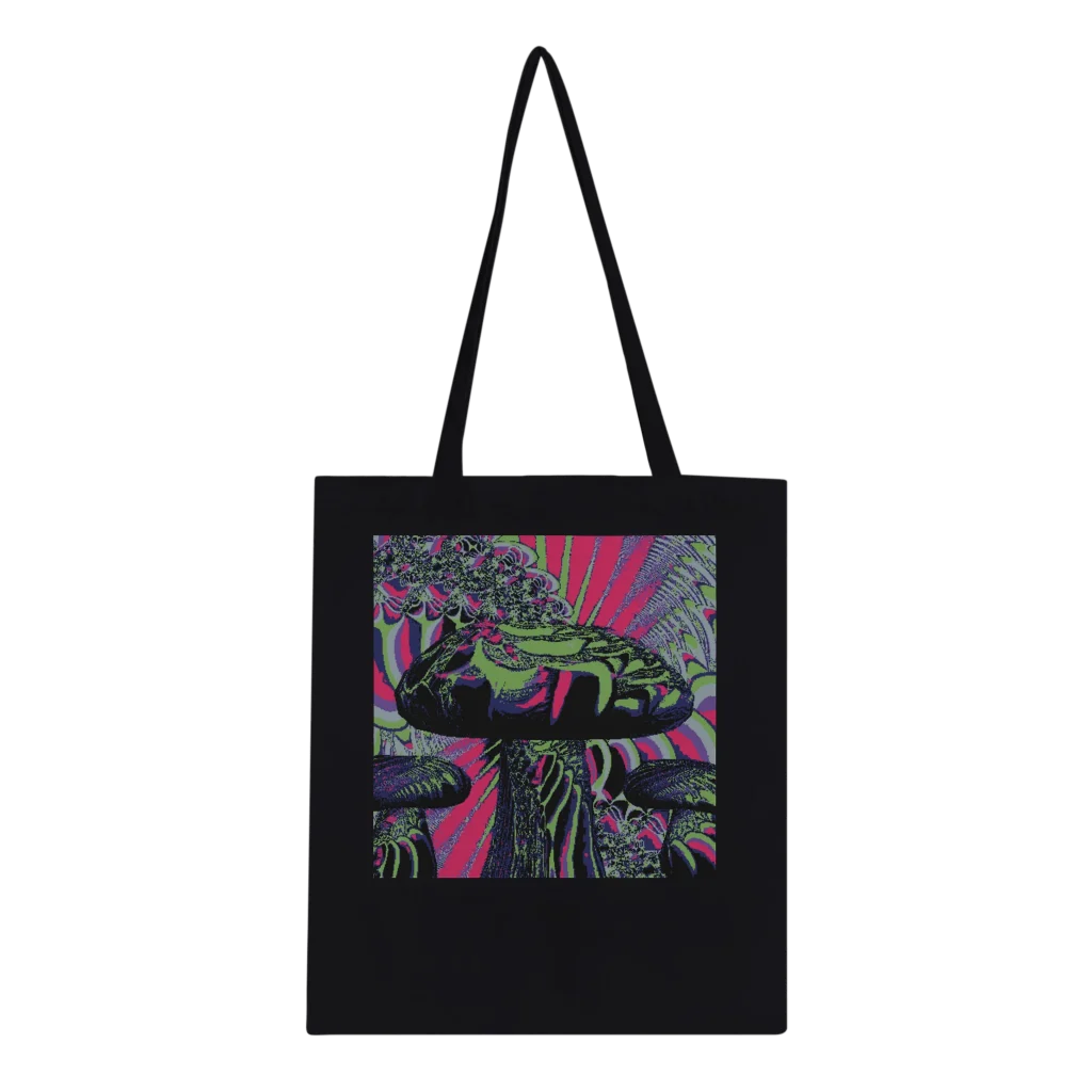 Framed Art Print of magic mushroom room Classic Tote Bag/beach bag visionary fractal art print