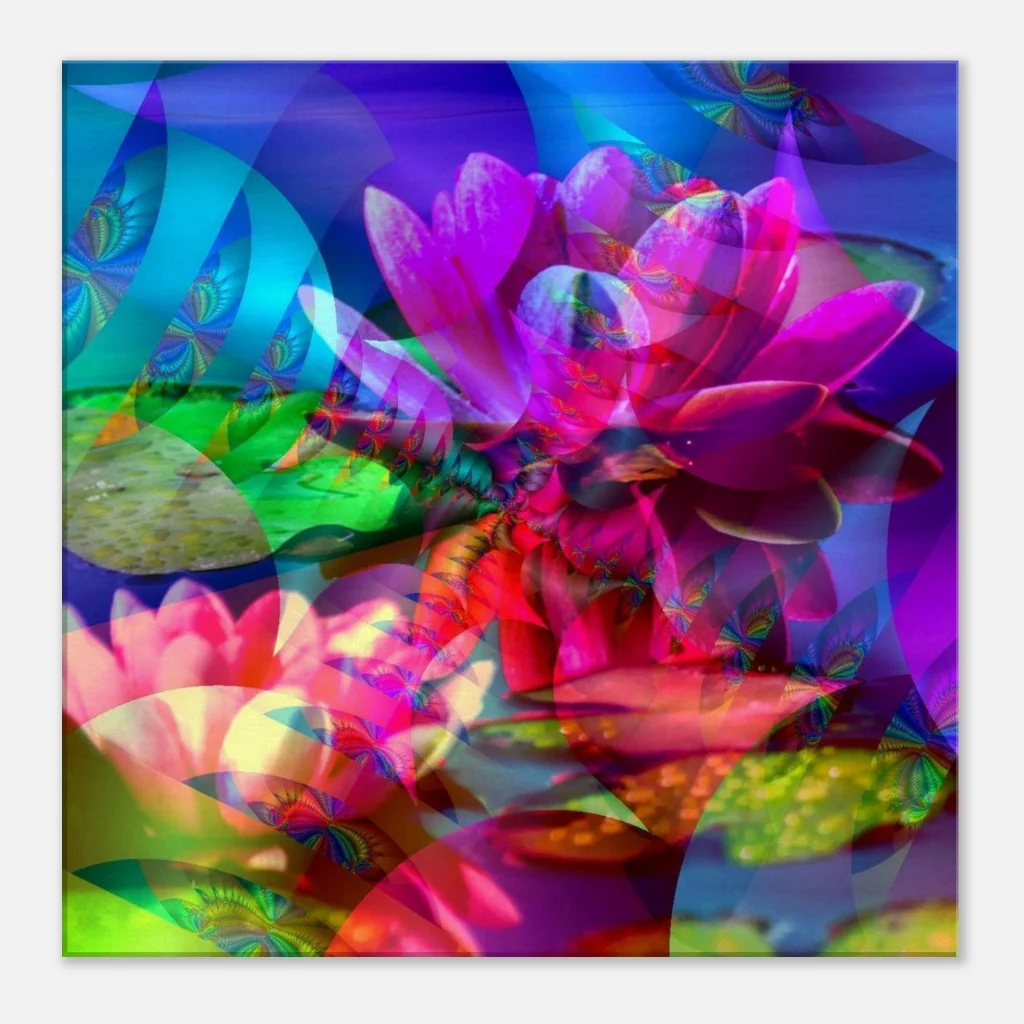 entangled mandalas Canvas brusting with colour with this vibrant digital print - Poster