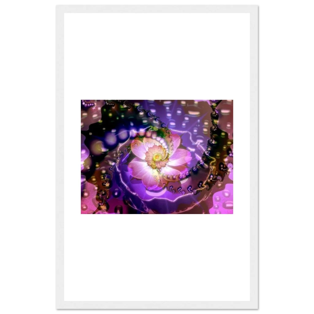 vibarent flower Premium Matte Paper Wooden Framed Poster - Poster