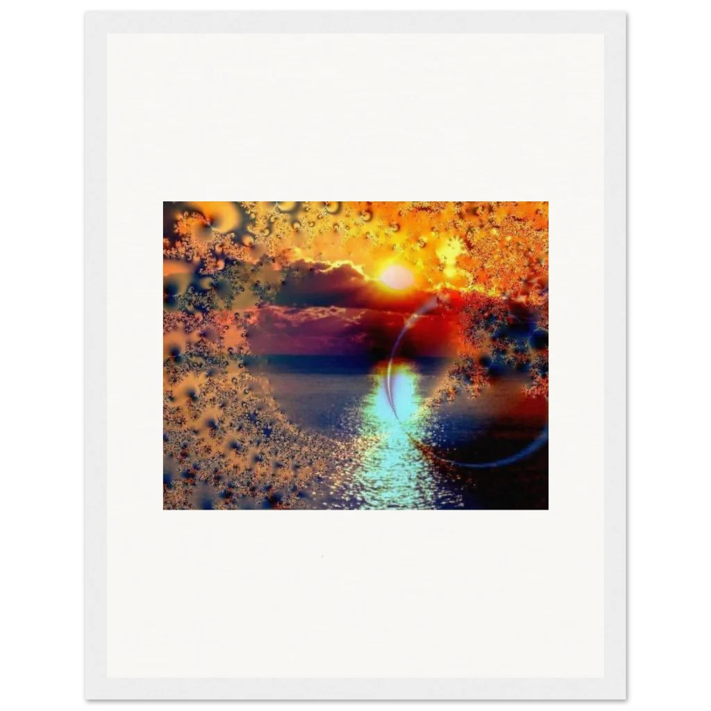 the endless blue Museum-Quality Matte Paper Wooden Framed Poster - Poster