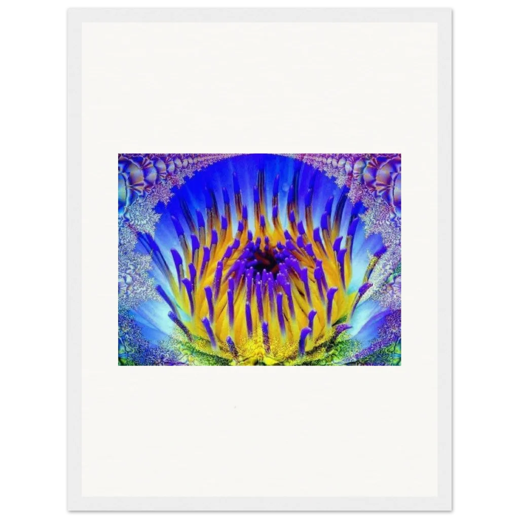 radiant flower Museum-Quality Matte Paper Wooden Framed Poster - Poster