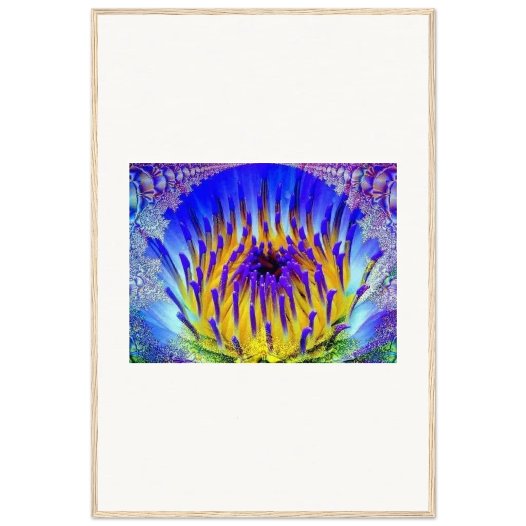 radiant flower Museum-Quality Matte Paper Wooden Framed Poster - Poster