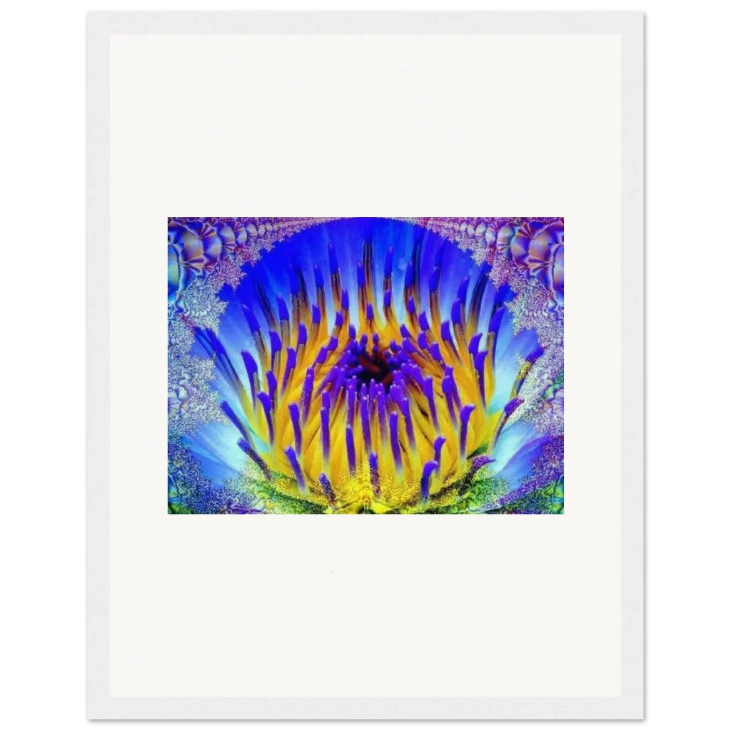 radiant flower Museum-Quality Matte Paper Wooden Framed Poster - Poster