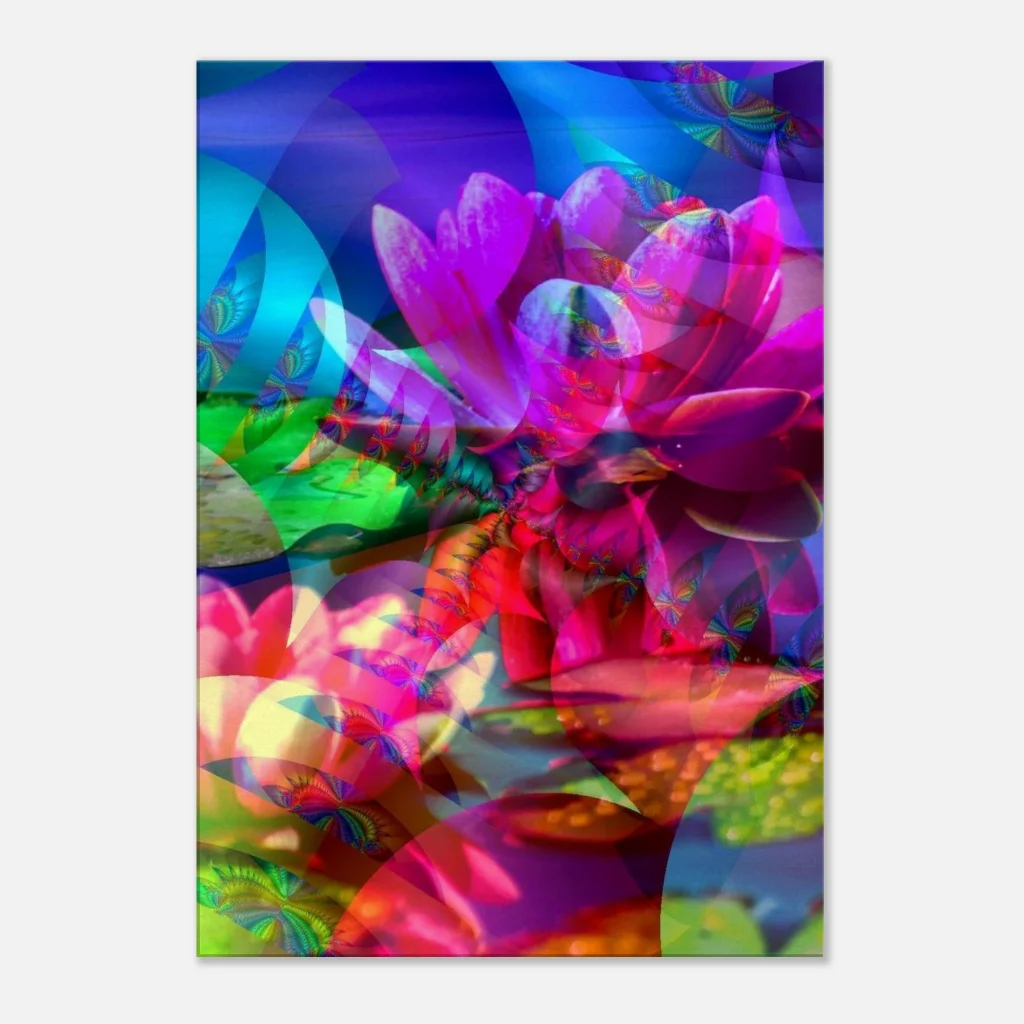 entangled mandalas Canvas brusting with colour with this vibrant digital print - Poster