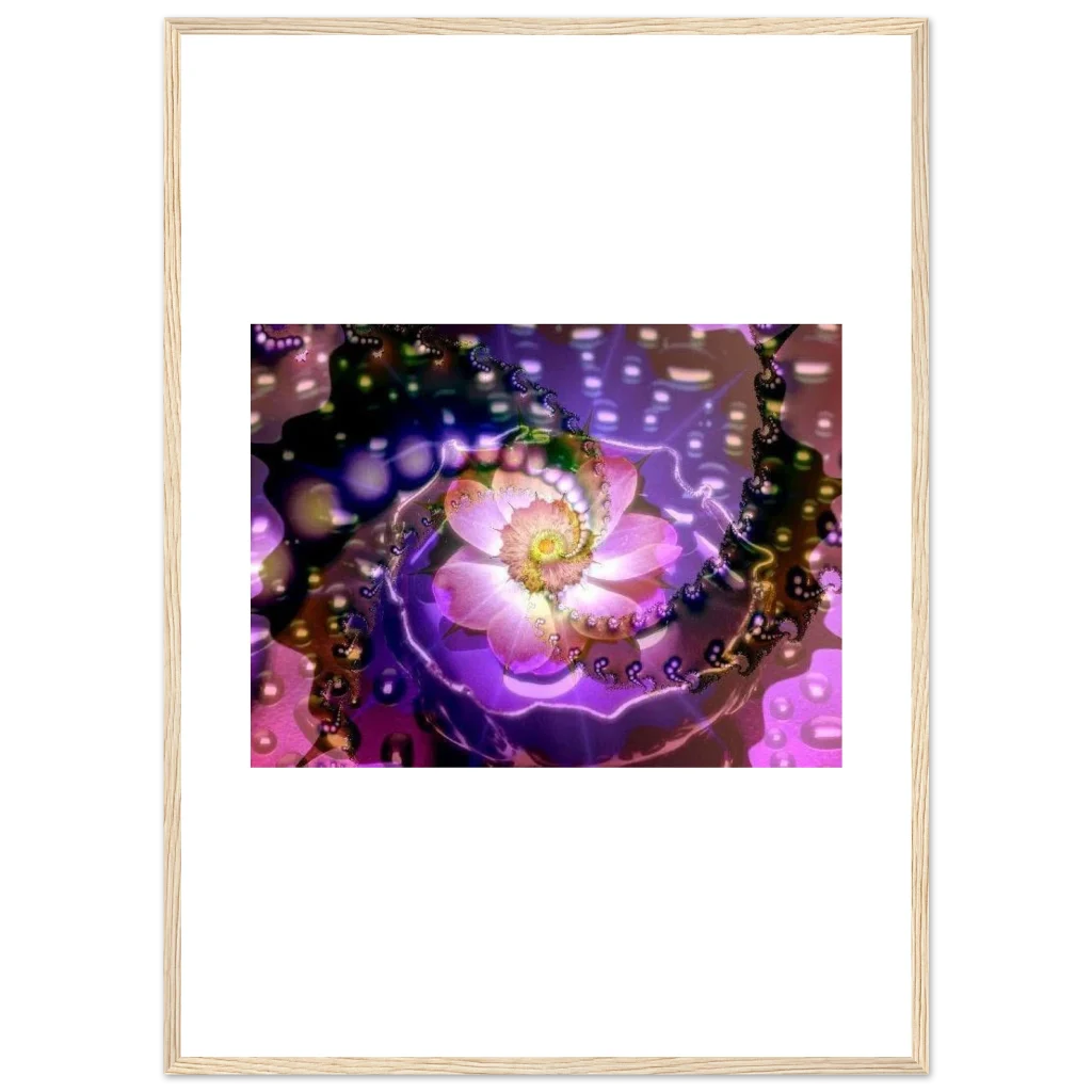 vibarent flower Premium Matte Paper Wooden Framed Poster - Poster
