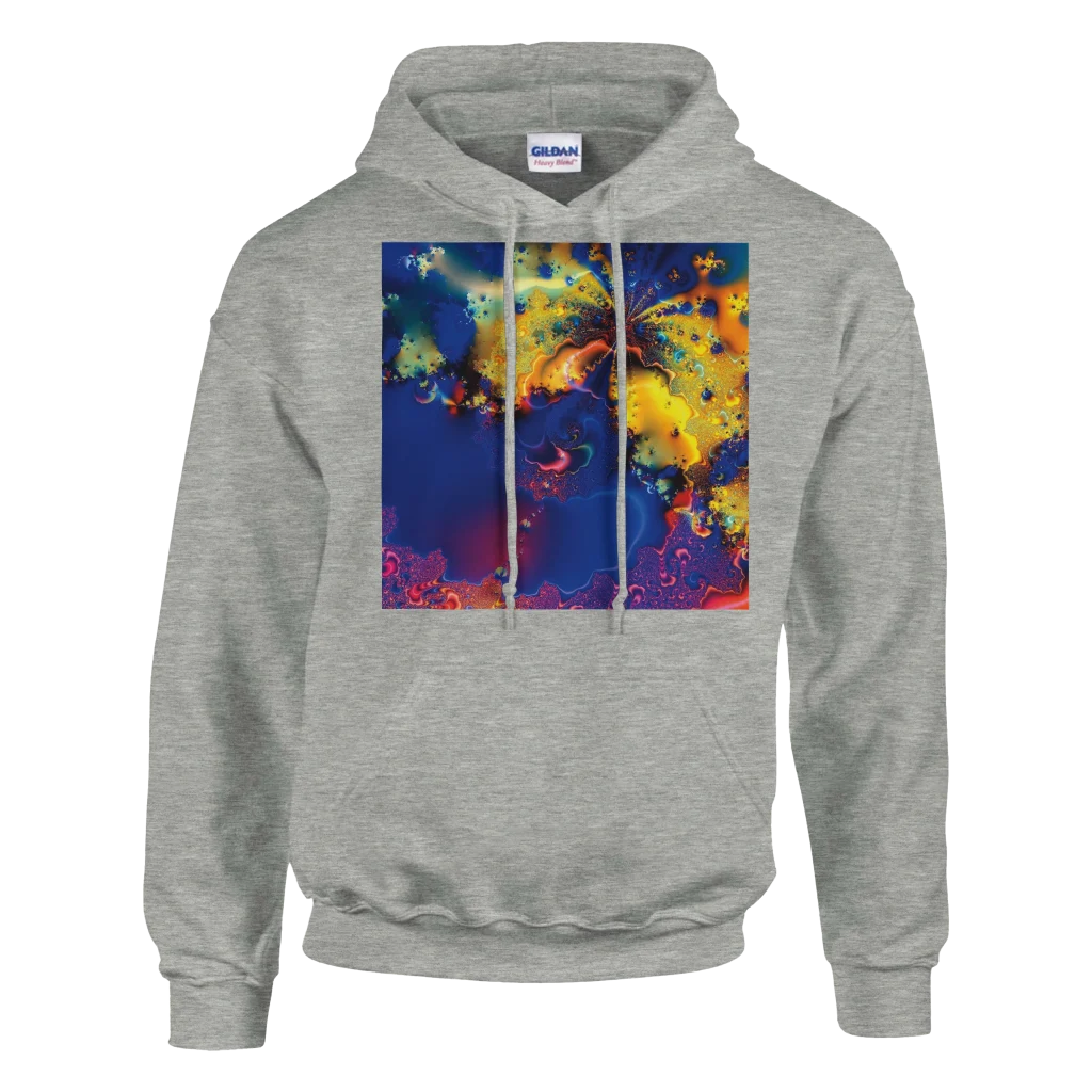 Trippy Art Hoodie — Brian Exton Digital Art Vibrant Psychedelic Pullover (50% Cotton / 50% Polyester) - Poster