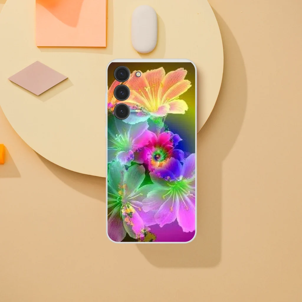 samsung Flexi case neon digital art prints - Poster