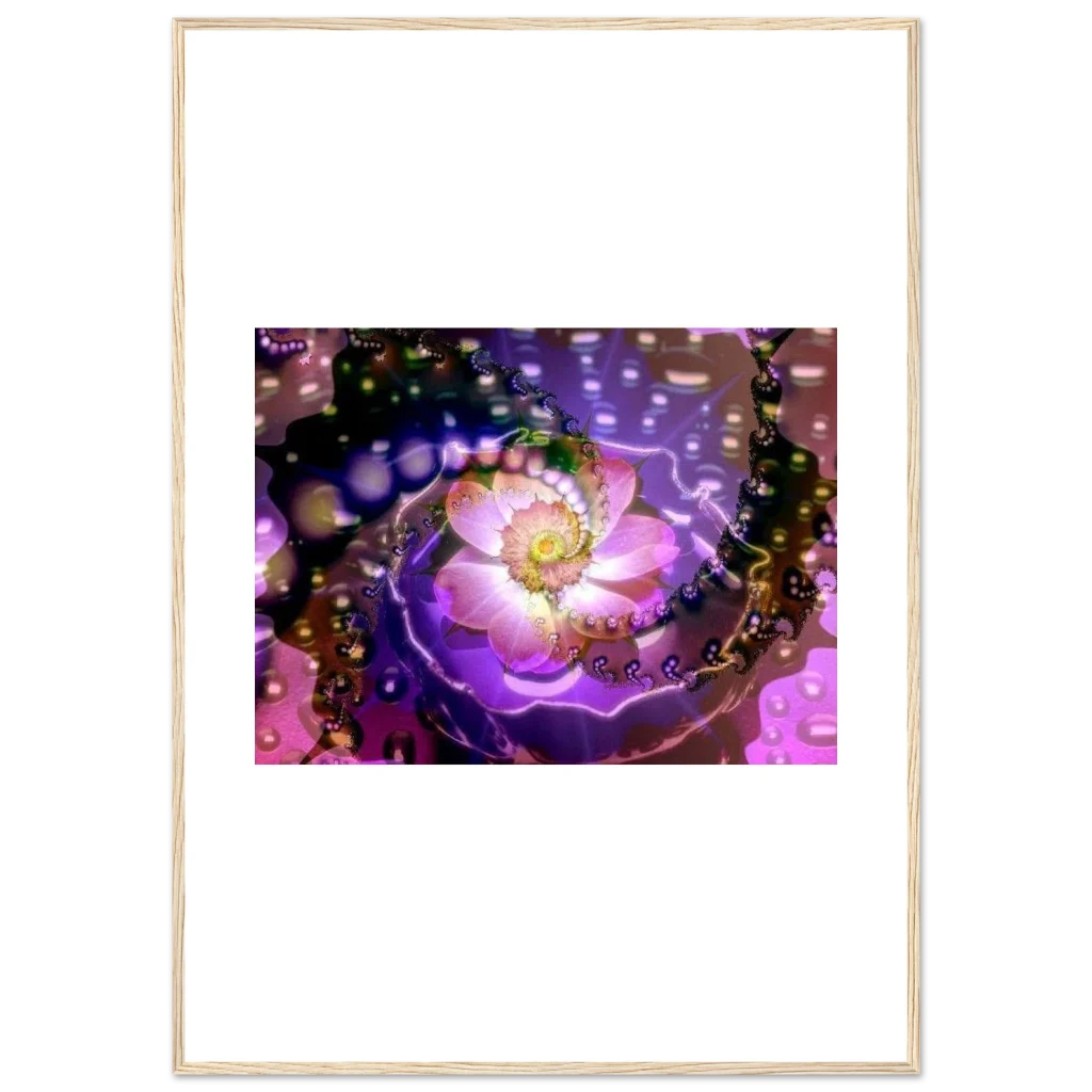vibarent flower Premium Matte Paper Wooden Framed Poster - Poster