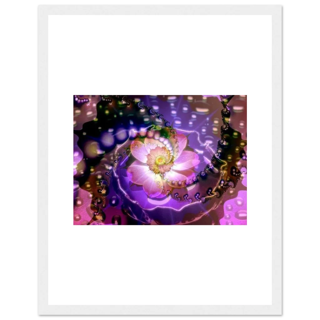 vibarent flower Premium Matte Paper Wooden Framed Poster - Poster