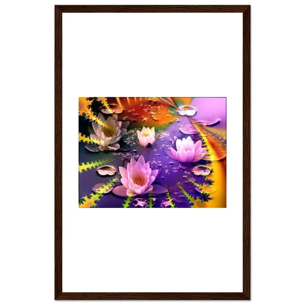 lotus creation Premium Matte Paper Wooden Framed Poster - Poster
