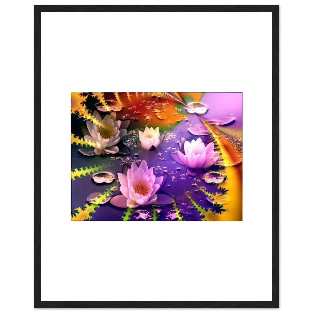 lotus creation Premium Matte Paper Wooden Framed Poster - Poster