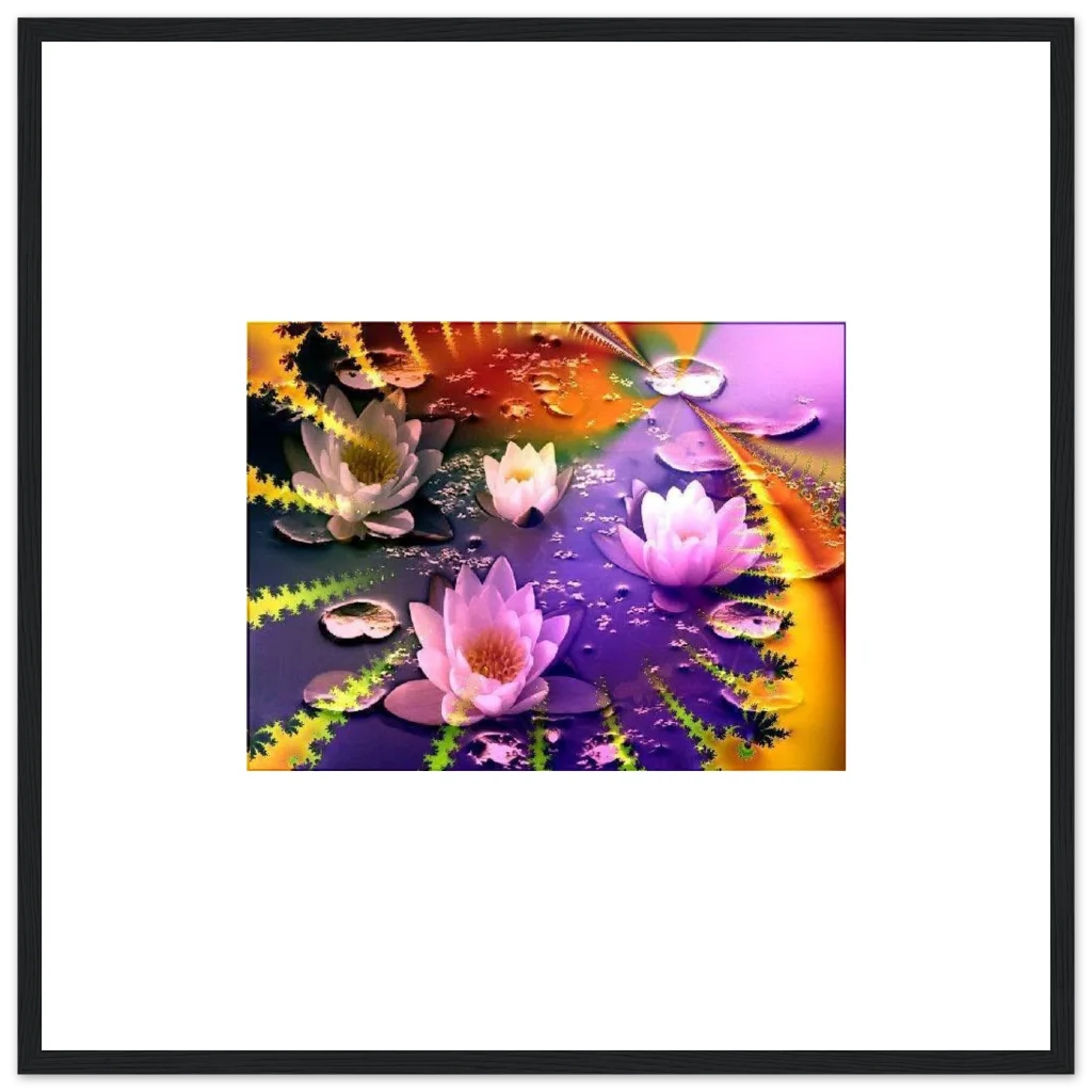 lotus creation Premium Matte Paper Wooden Framed Poster - Poster