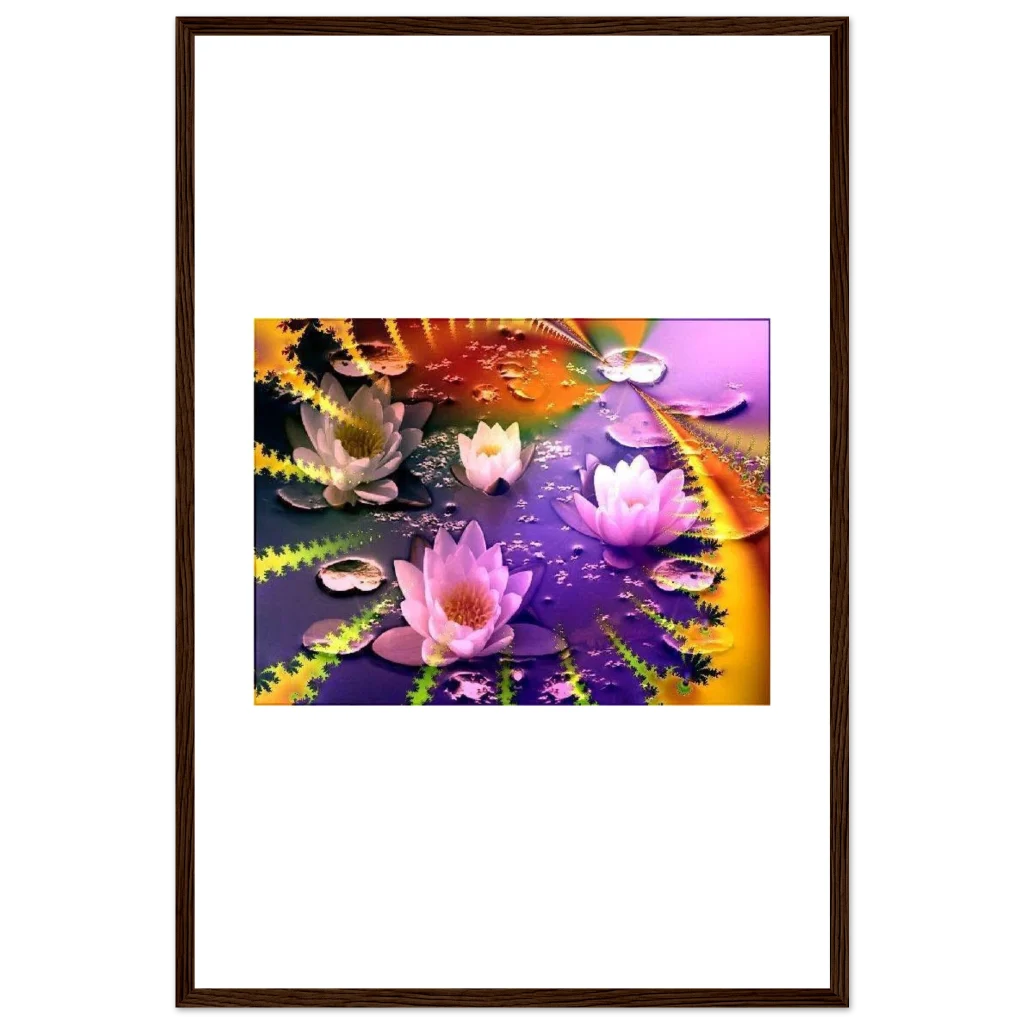 lotus creation Premium Matte Paper Wooden Framed Poster - Poster