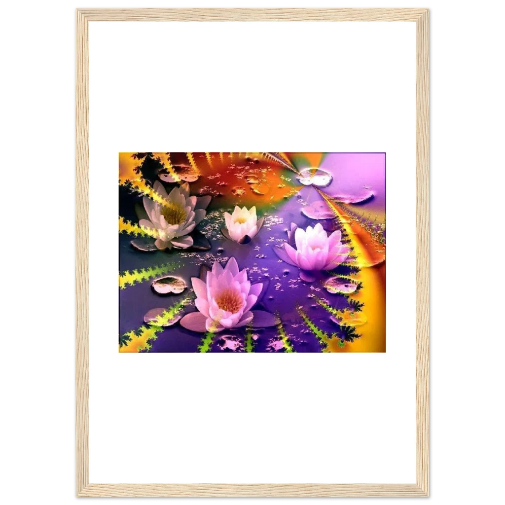 lotus creation Premium Matte Paper Wooden Framed Poster - Poster