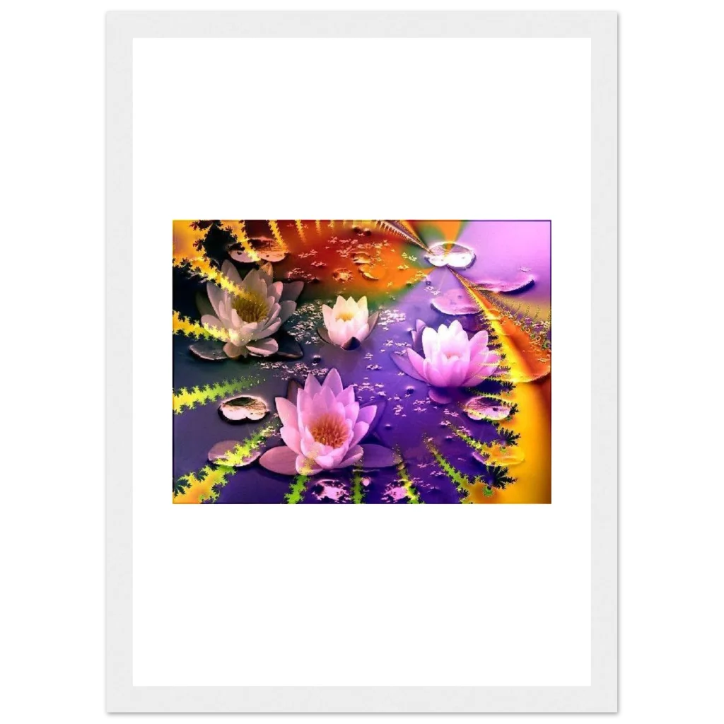 lotus creation Premium Matte Paper Wooden Framed Poster - Poster