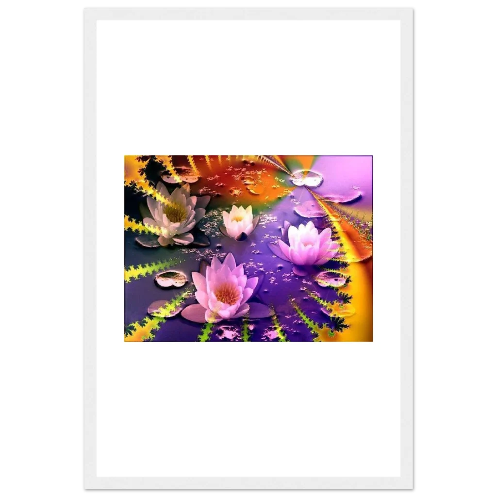 lotus creation Premium Matte Paper Wooden Framed Poster - Poster
