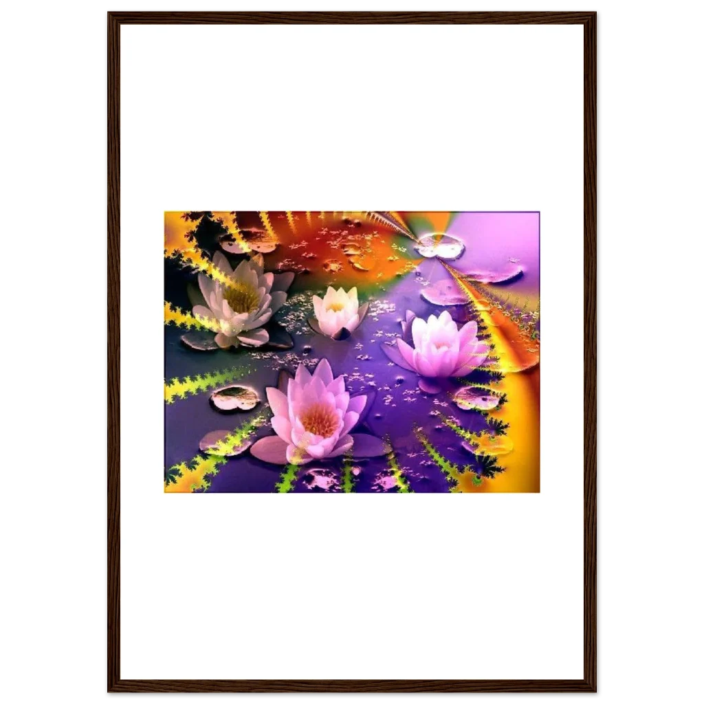lotus creation Premium Matte Paper Wooden Framed Poster - Poster