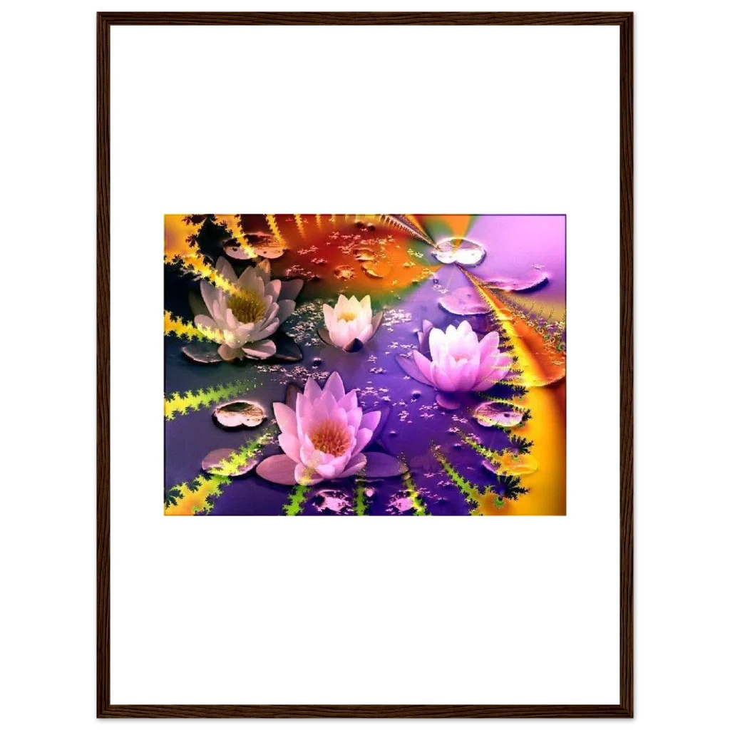 lotus creation Premium Matte Paper Wooden Framed Poster - Poster