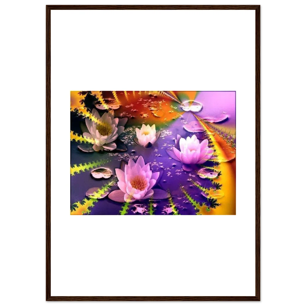lotus creation Premium Matte Paper Wooden Framed Poster - Poster