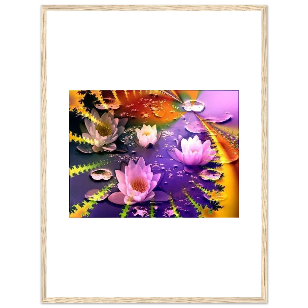 lotus creation Premium Matte Paper Wooden Framed Poster - Poster