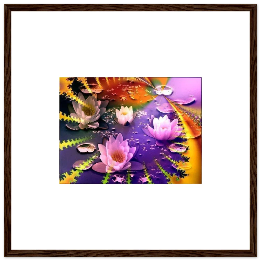 lotus creation Premium Matte Paper Wooden Framed Poster - Poster