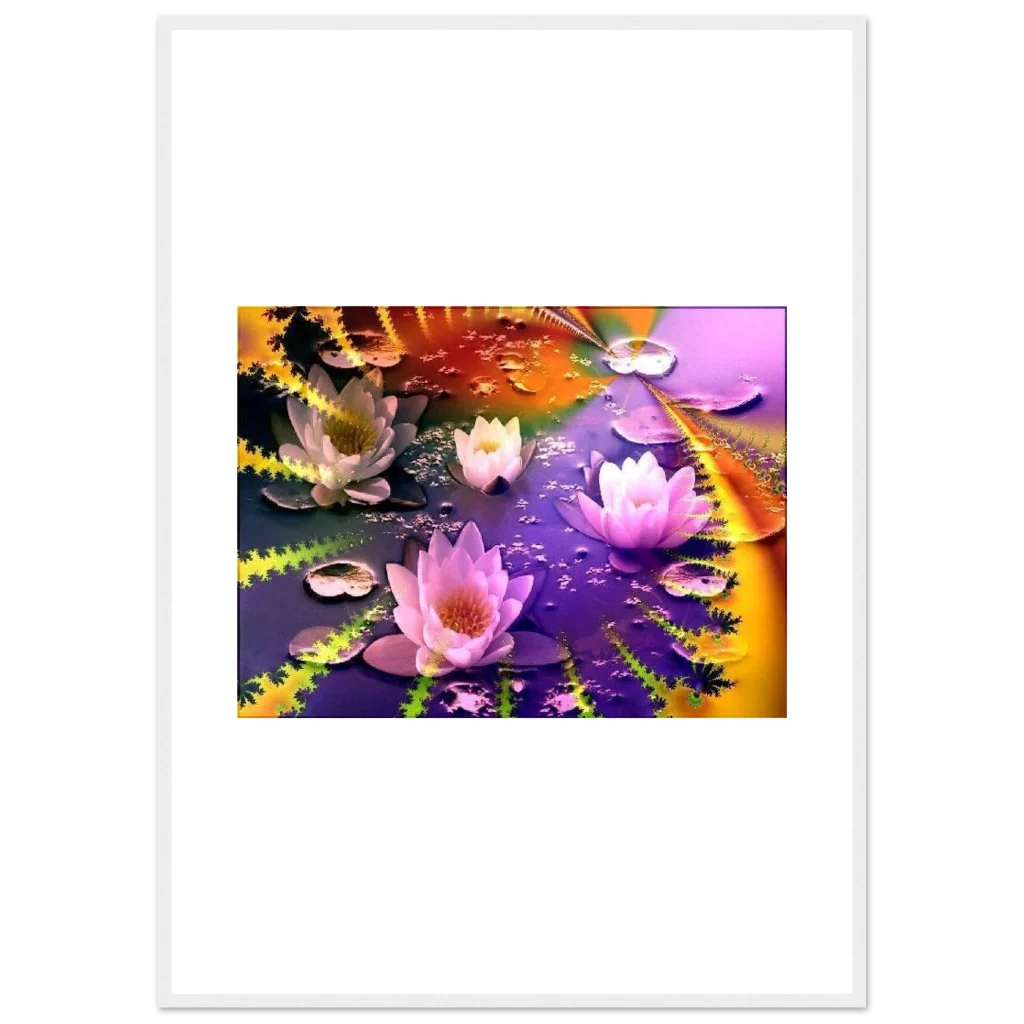 lotus creation Premium Matte Paper Wooden Framed Poster - Poster