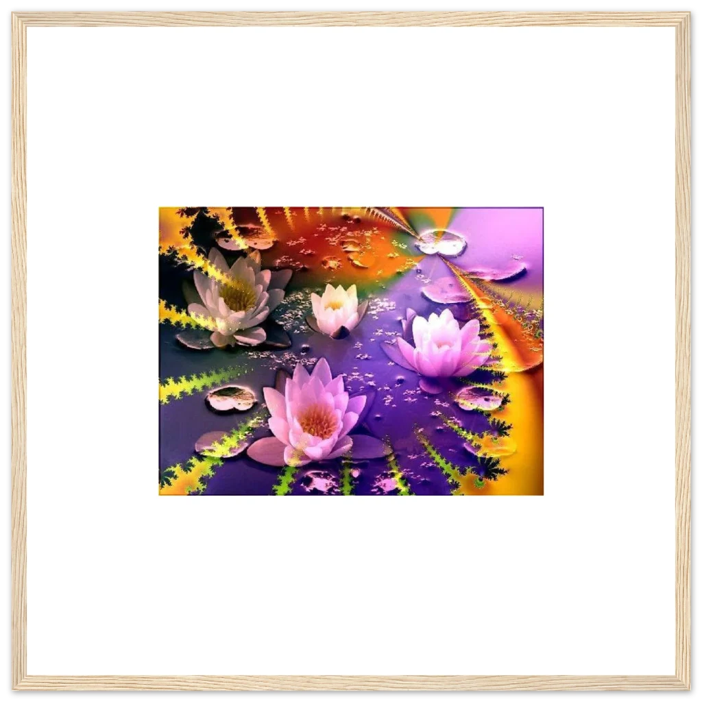 lotus creation Premium Matte Paper Wooden Framed Poster - Poster
