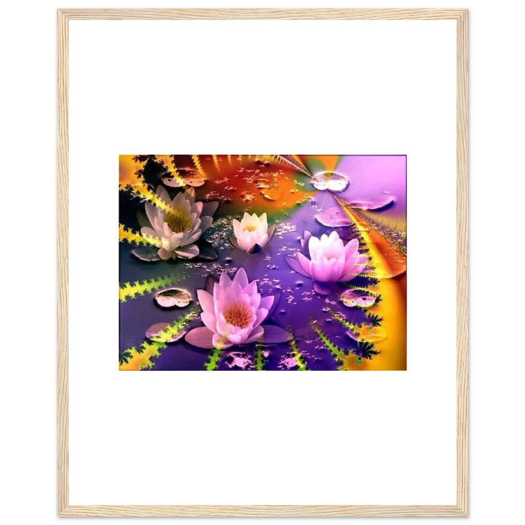 lotus creation Premium Matte Paper Wooden Framed Poster - Poster