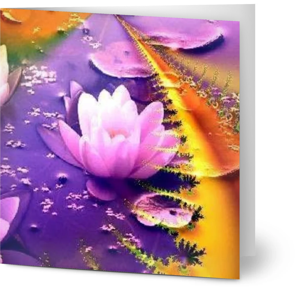 lotus flower Pack of 10 Greeting Cards (EU & RoW) - Poster