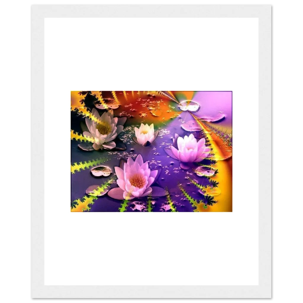 lotus creation Premium Matte Paper Wooden Framed Poster - Poster