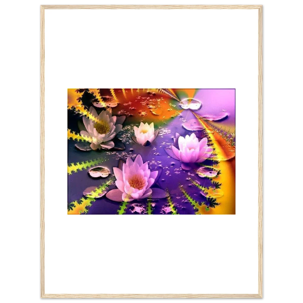 lotus creation Premium Matte Paper Wooden Framed Poster - Poster