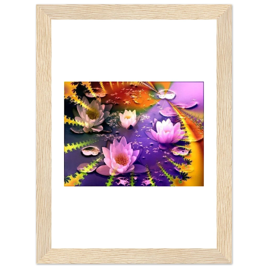 lotus creation Premium Matte Paper Wooden Framed Poster - Poster