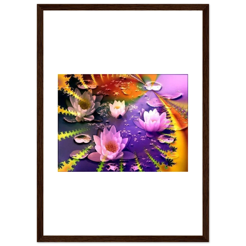 lotus creation Premium Matte Paper Wooden Framed Poster - Poster