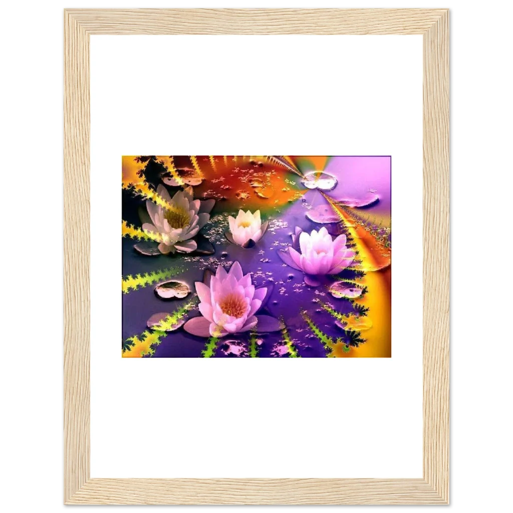 lotus creation Premium Matte Paper Wooden Framed Poster - Poster